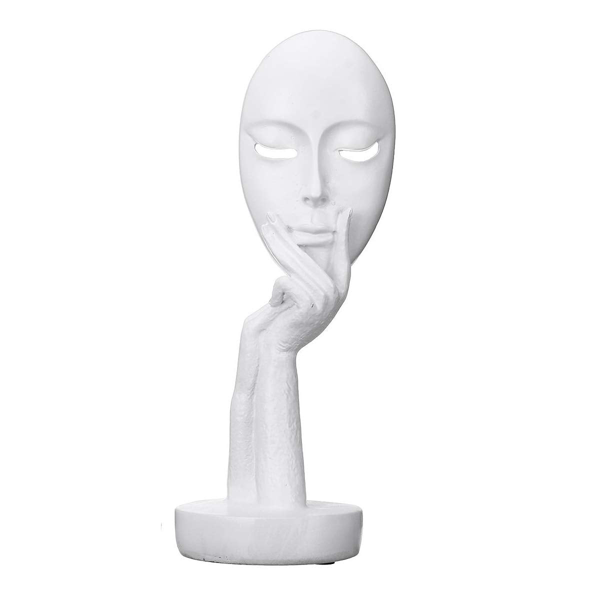 Resin Statues Abstract Sculpture Gift Art Thinker Meditator Ornament Craft for Living Room Office Home Decor-Sandstone-Small