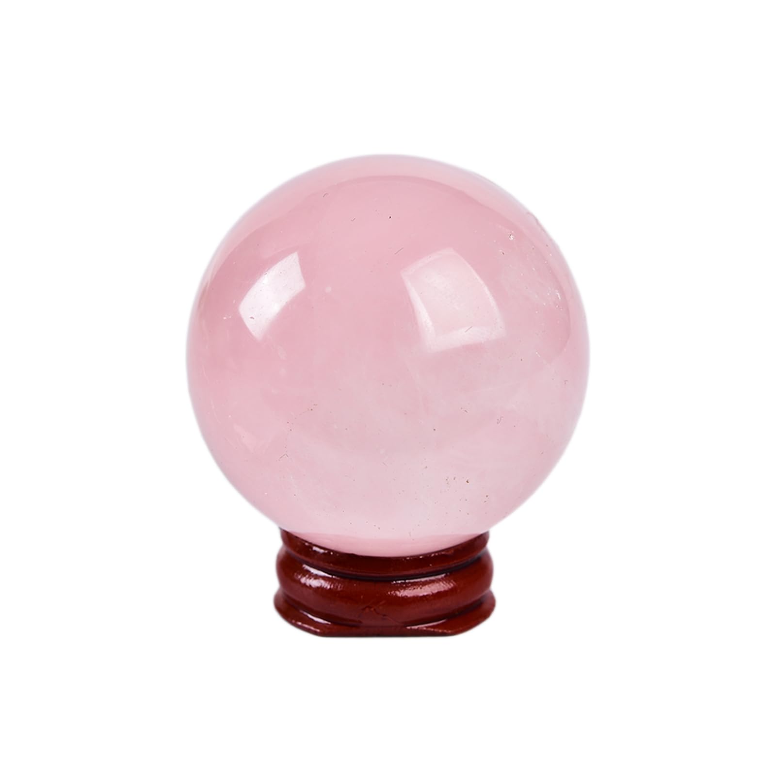 JIC Gem Natural Amazonite Crystal Sphere with Wood Stand Gemstone Sphere,Polished Healing Energy Mineral Gemstone Balls for Reiki Chakra Decoration Fengshui (60-70mm)
