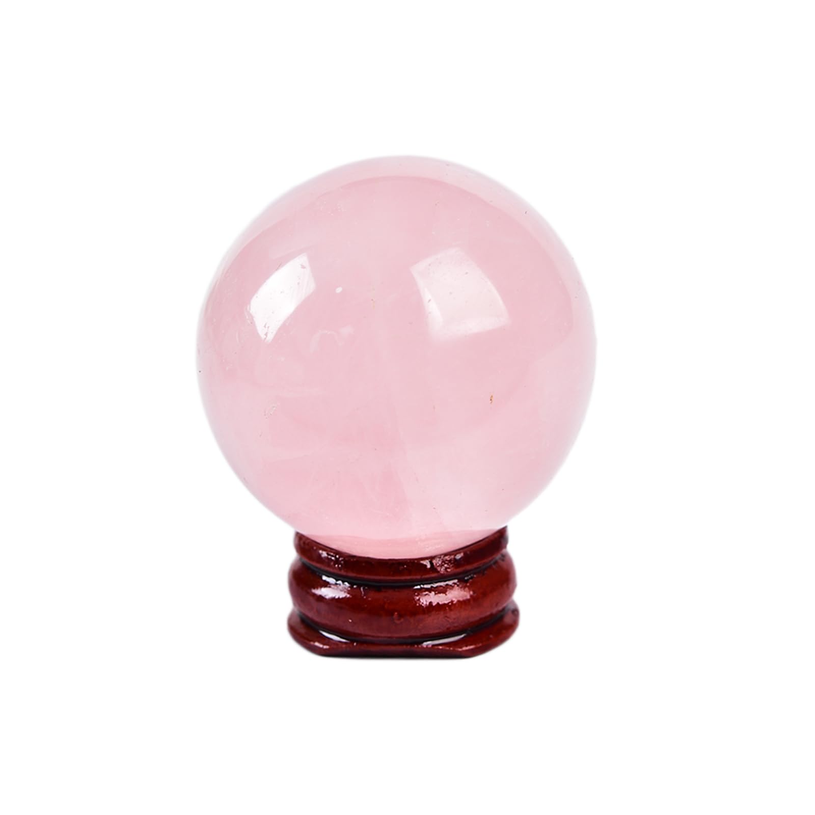 JIC Gem Natural Amazonite Crystal Sphere with Wood Stand Gemstone Sphere,Polished Healing Energy Mineral Gemstone Balls for Reiki Chakra Decoration Fengshui (60-70mm)