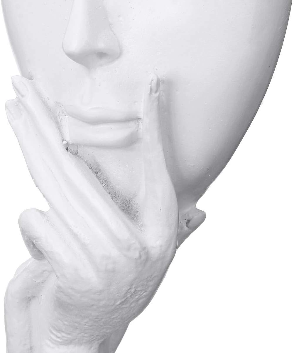 Resin Statues Abstract Sculpture Gift Art Thinker Meditator Ornament Craft for Living Room Office Home Decor-Sandstone-Small