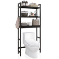 SMIBUY Bathroom Storage Shelf, Bamboo Over-The-Toilet Organizer Rack, Freestanding Toilet Space Saver with 3-Tier Adjustable Shelves (Natural)