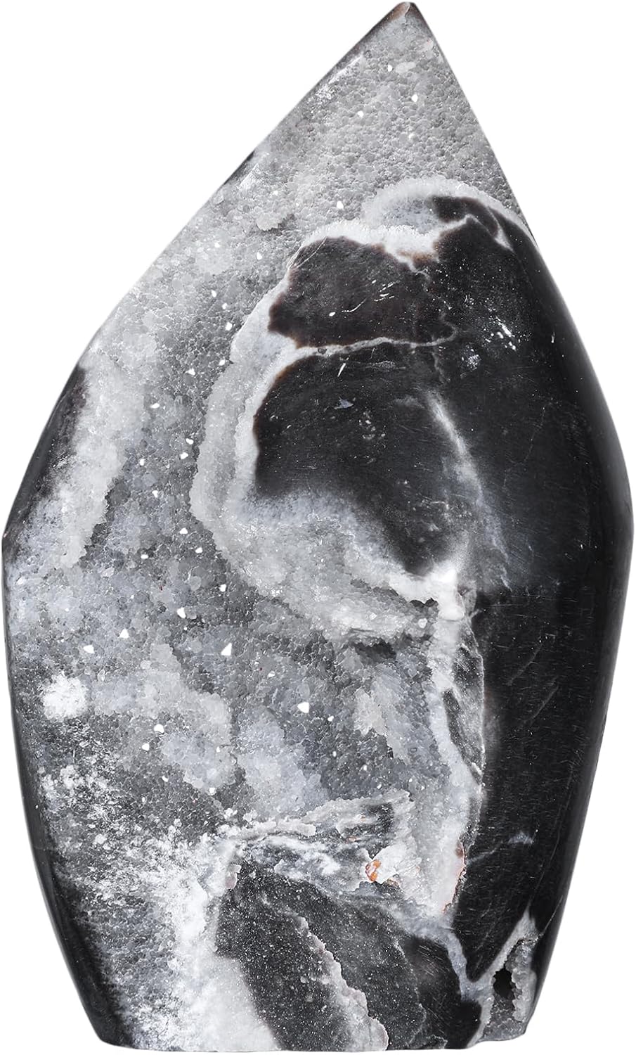 Sportmusies Natural Sphalerite Stone Cluster Flame Figurine Desktop Home Office Decoration, Spiritual Reiki Crystal Tower Statue, 3.54-4.92 inches