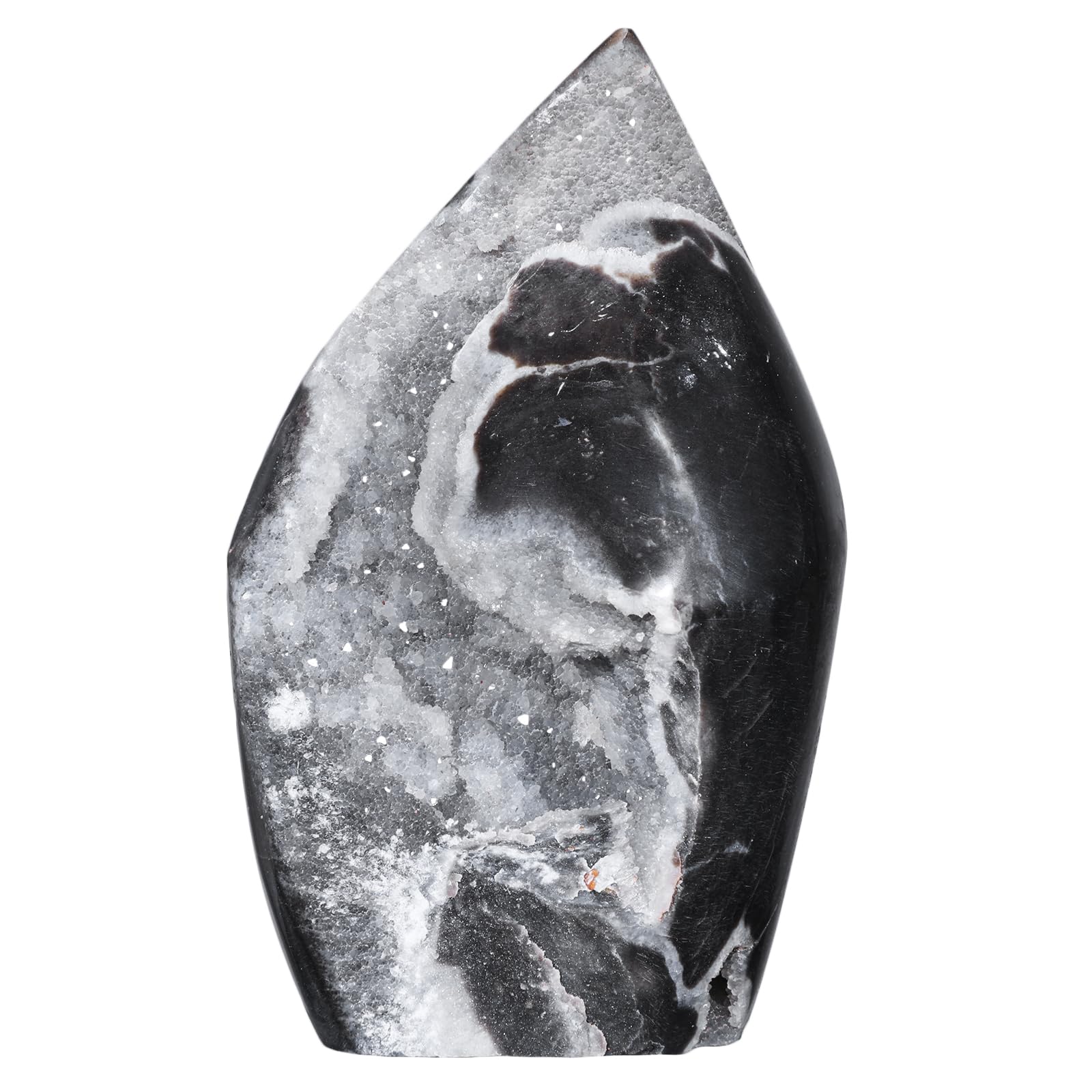 Sportmusies Natural Sphalerite Stone Cluster Flame Figurine Desktop Home Office Decoration, Spiritual Reiki Crystal Tower Statue, 3.54-4.92 inches