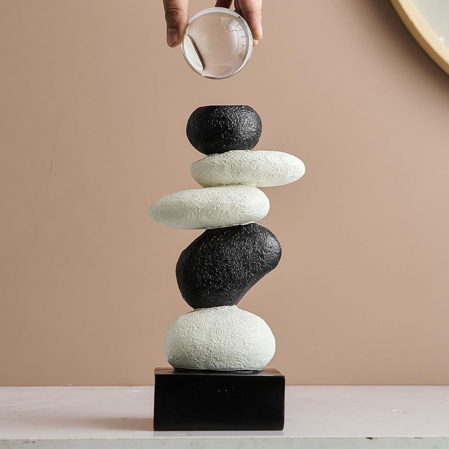 Art Stone Sculptures Home Decor - Modern Bookshelf & Desk Decor