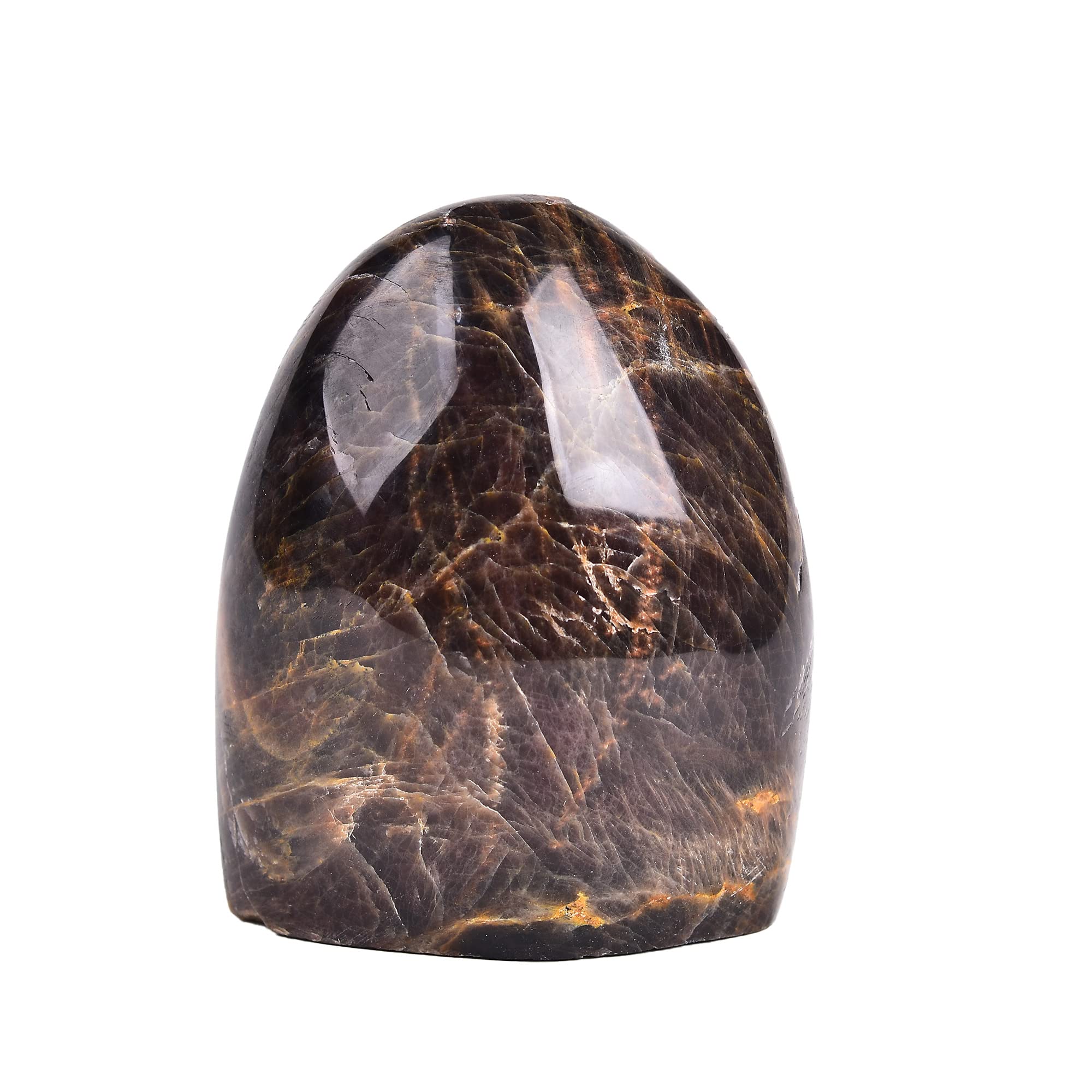 AMOYSTONE Natural Green Opal Polished Paperweight for Office - Small Decorative Healing Crystal, Desk Feng Shui Gemstone Home Decor 0.7~1 LBS