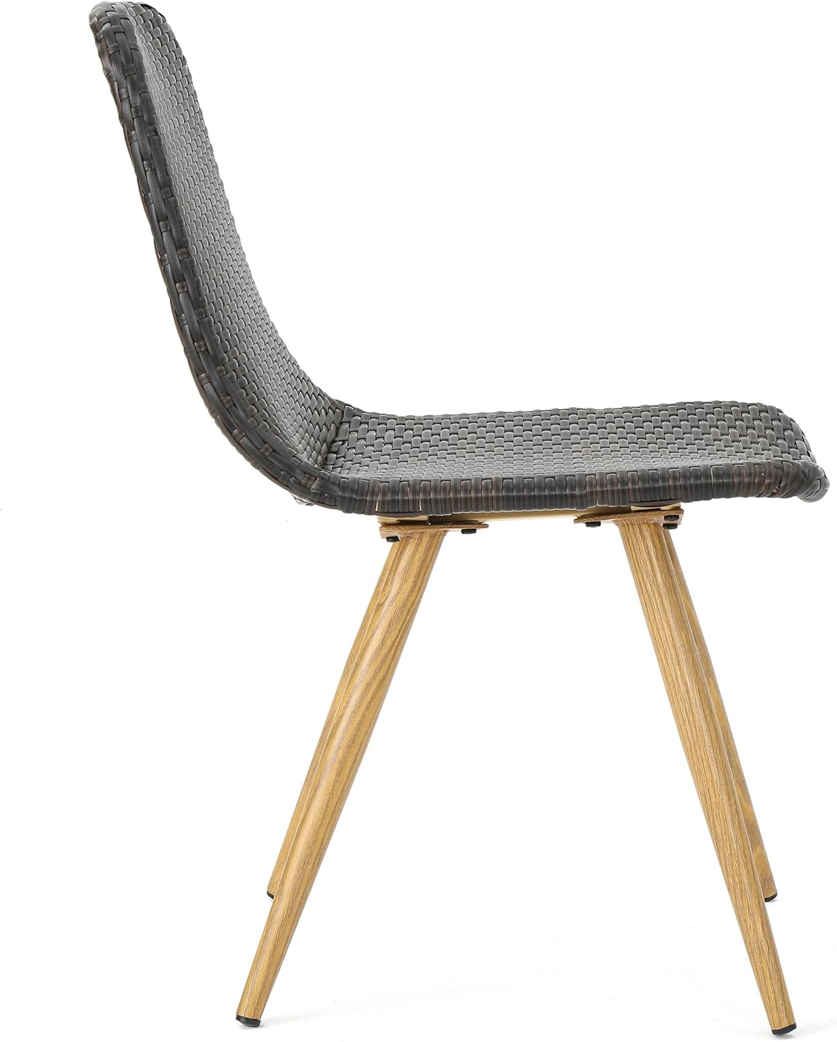 Set of 2 Wicker Outdoor Chairs, Sturdy Iron Frame, Versatile Seating for Patio, Poolside, Garden, Simple Assembly
