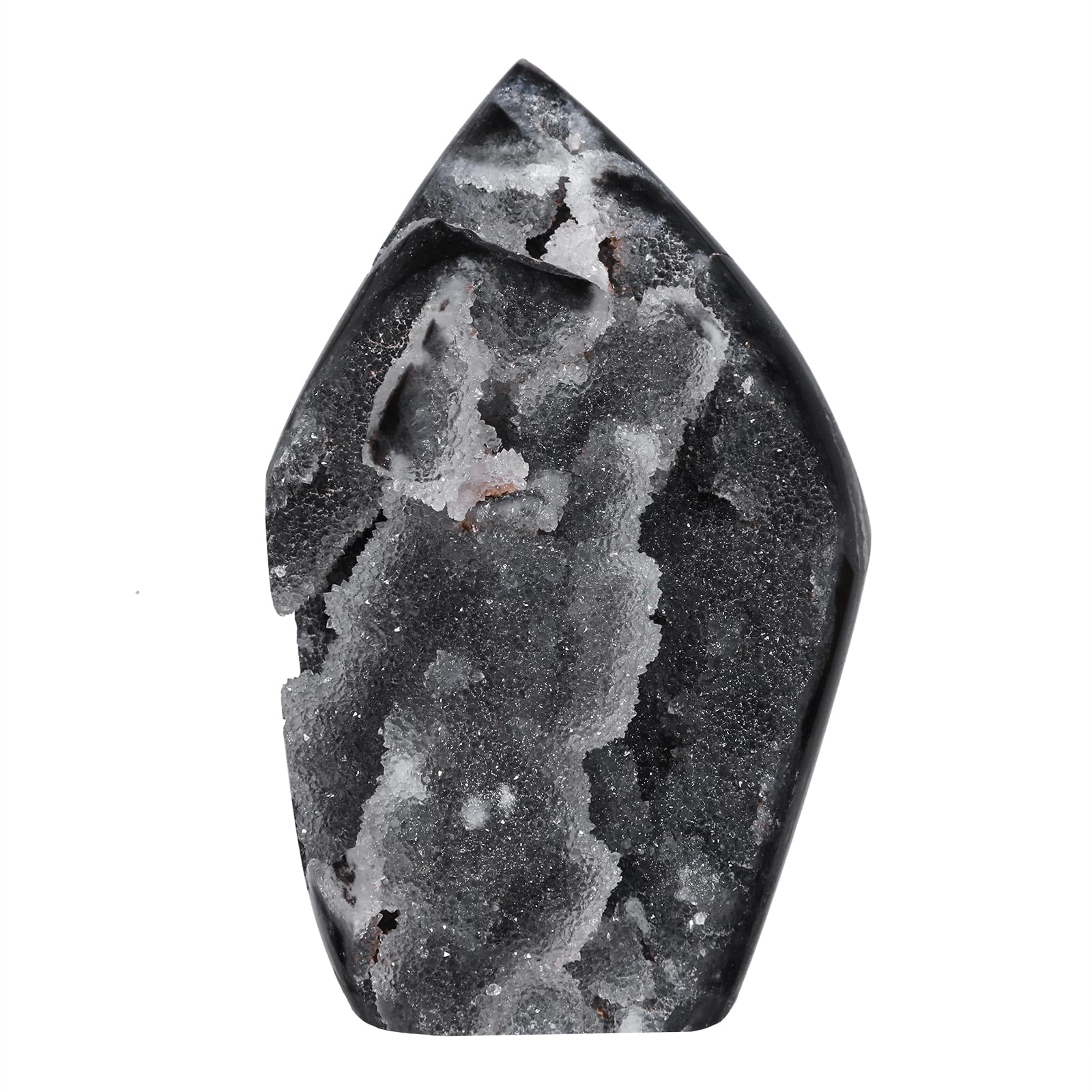 Sportmusies Natural Sphalerite Stone Cluster Flame Figurine Desktop Home Office Decoration, Spiritual Reiki Crystal Tower Statue, 3.54-4.92 inches