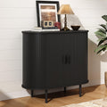 ONBRILL 31.5" Sideboard Buffet Cabinet with Storage, Storage Cabinet with Sliding Door & Adjustable Shelf, Modern Accent Coffee Bar Console Table for Kitchen, Entryway, Walnut