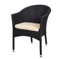 LUCKYERMORE Wicker Chair Patio Dining Chairs Outdoor Garden Lawn Wicker with Soft Cushion,Wicker Arm Chairs,Rattan Plastic Chairs,Home Furniture Stackable Rattan Dining Chair,Black