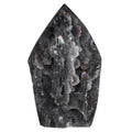 Sportmusies Natural Sphalerite Stone Cluster Flame Figurine Desktop Home Office Decoration, Spiritual Reiki Crystal Tower Statue, 3.54-4.92 inches