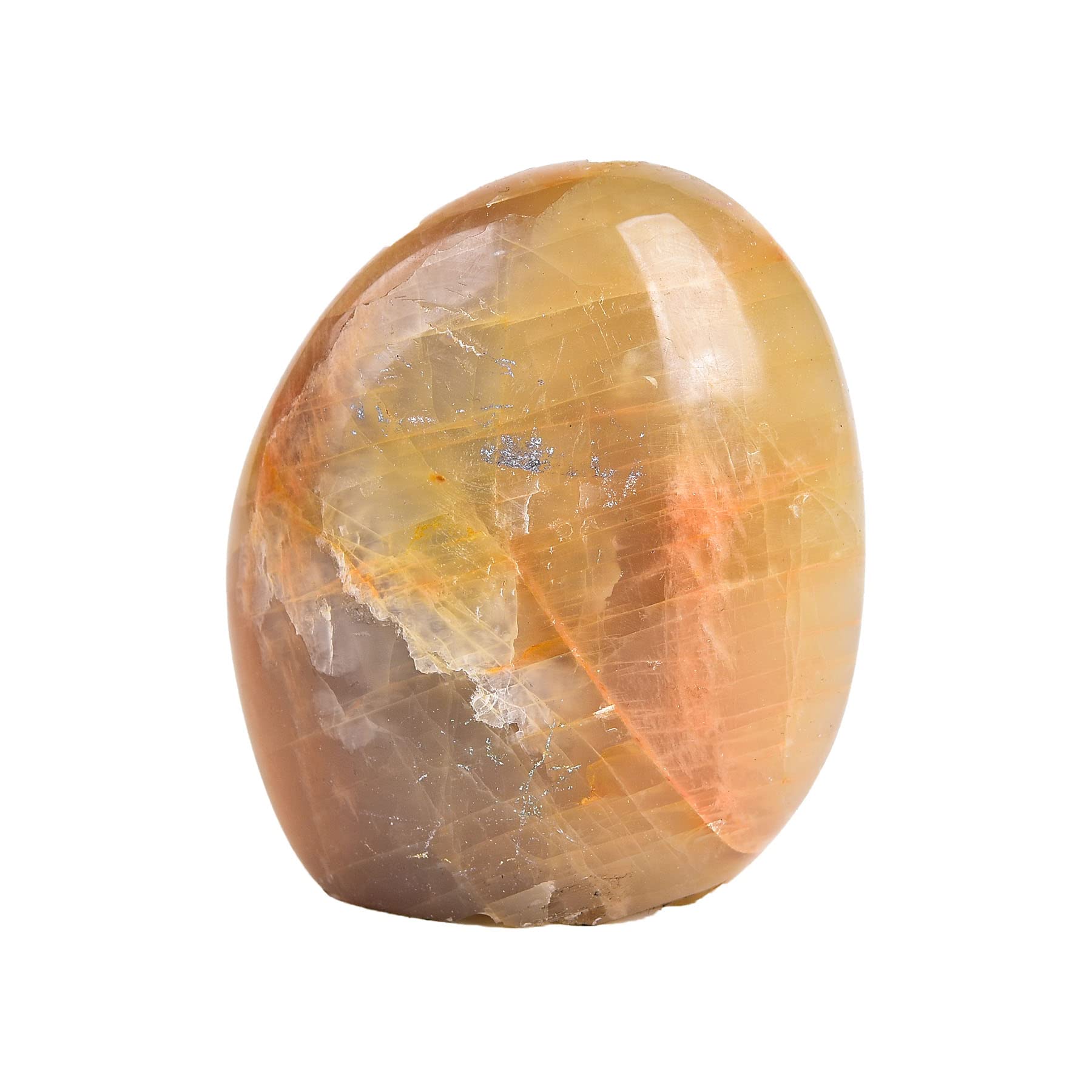 AMOYSTONE Natural Green Opal Polished Paperweight for Office - Small Decorative Healing Crystal, Desk Feng Shui Gemstone Home Decor 0.7~1 LBS