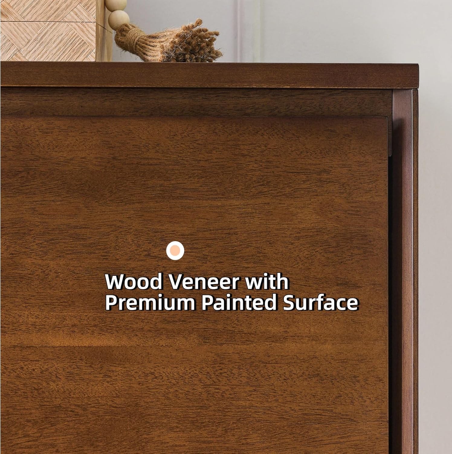 LKTART Mid Century Modern Narrow Sideboard Buffet Cabinet,Small Walnut Entryway Cabinet,Wood Credenza Storage Cabinet with 2 Doors for Living Room,Kitchen,Hallway(9.25" D*39" L)