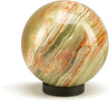 KALIFANO - Green Onyx Sphere, Unearthed and Hand-Carved in Pakistan, Timeless, Unique, and Elegant Decor Accent, Office or Home Decor
