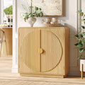 Modern Fluted Arch Door Buffet Cabinet Storage Console for Entryway Dining Room